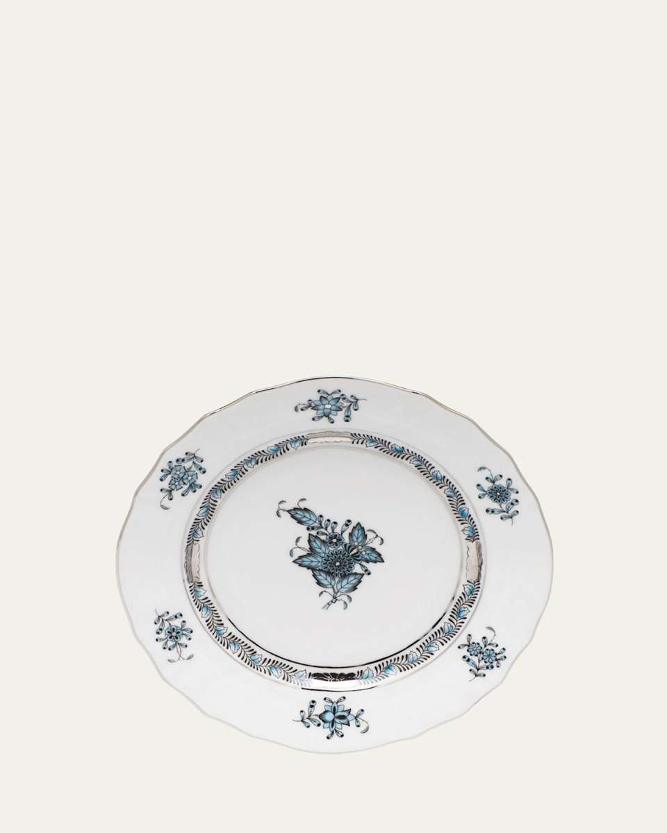 Chinese Bouquet Turquoise & Platinum Bread & Butter Plate